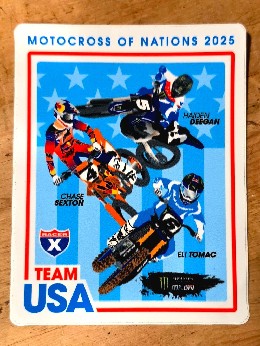 2025 Motocross of Nations Team USA Sticker Haiden DEEGAN Chase SEXTON Eli TOMAC